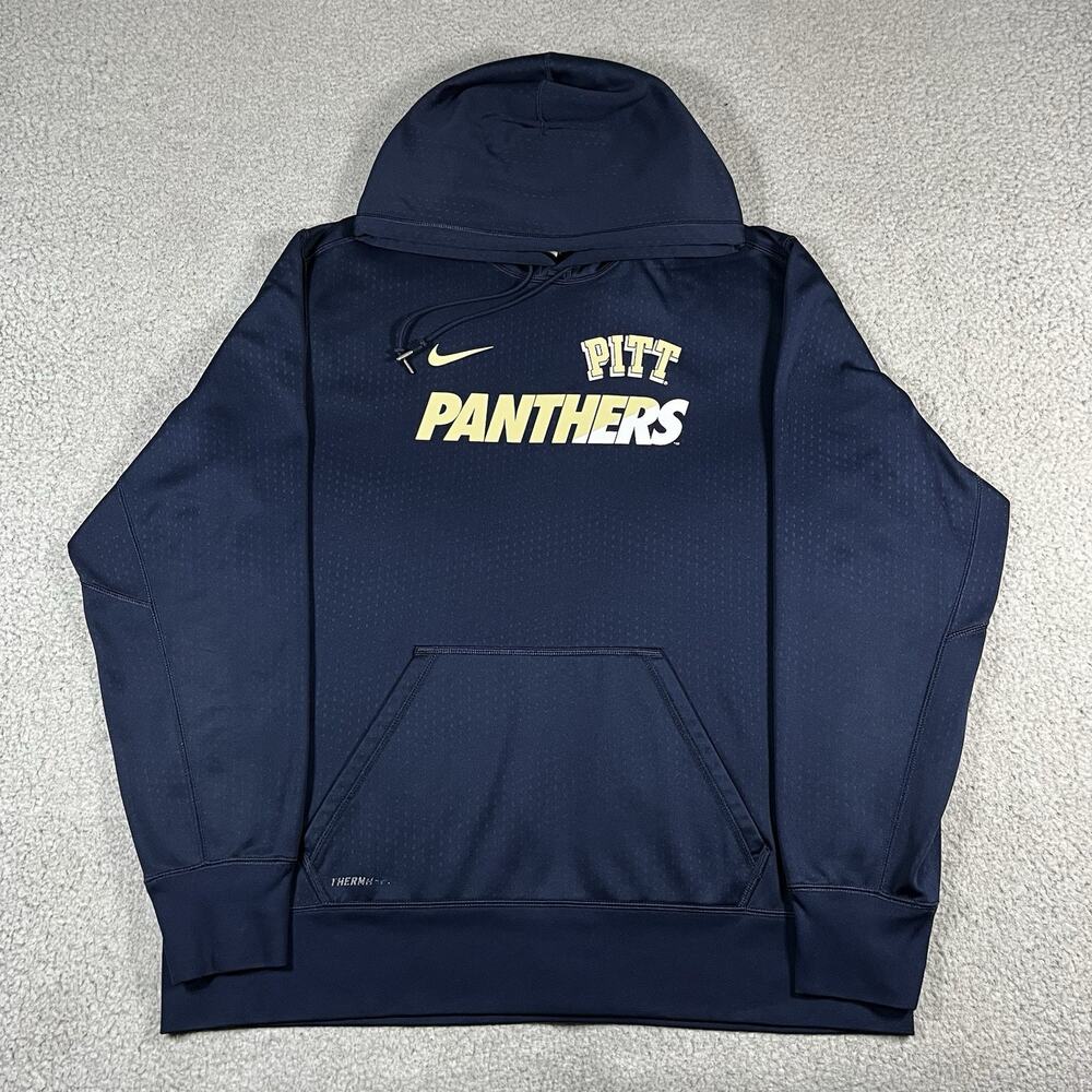 Pittsburgh Panthers Hoodie Mens 2XL Nike Therma-Fit Pullover Football NCAA